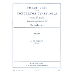 Rode Premiers Solos Concertos Classiques No 1 Violin & Piano Book