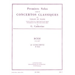 Rode Premiers Solos Concertos Classiques No 4 Violin & Piano Book