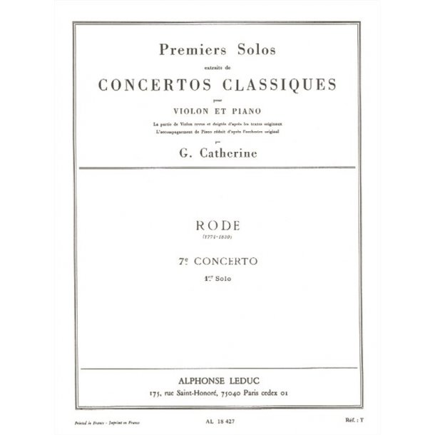 Rode: 7th Concerto - 1st Solo