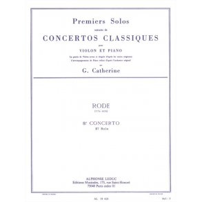 Rode Premiers Solos Concertos Classiques No 8 Violin & Piano Book