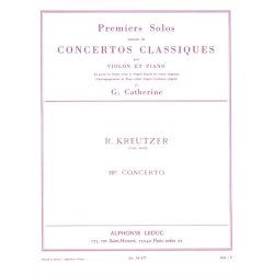 Kreutzer Premiers Solos Concertos Classiques No.19 Violin & Piano Book