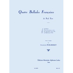 Henriette Puig-Roget: Quatre Ballade Fran&ccedil;aises For Voice And Piano