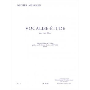 Olivier Messiaen: Vocalise-Etude Pour Voix Elevees