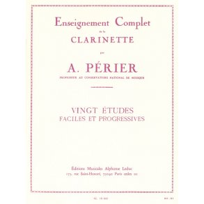 Auguste Périer: 20 Etudes faciles et progressives (Clarinet solo)