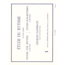 Georges Dandelot: Etude de Rythme Vol.1: Mesures simples (Book)