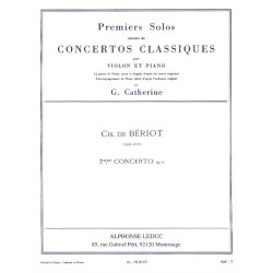 Georges Catherine: First Solos extracted from the Classic Concertos (B&eacute;riot's Concert No. 9), for Violin and Piano