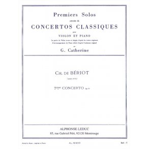 Georges Catherine: First Solos extracted from the Classic Concertos (Bériot's Concert No. 9), for Violin and Piano