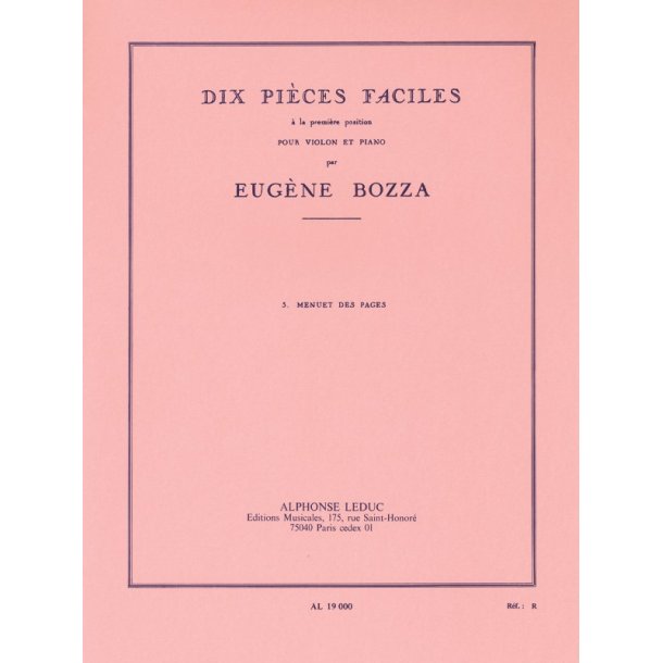 Eug&egrave;ne Bozza: Pi&egrave;ces faciles No.3: Menuet des Pages (Violin & Piano)