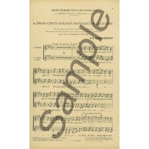 D. E. Inghelbrecht: Trois Cents Soldats Revenant De La Guerre