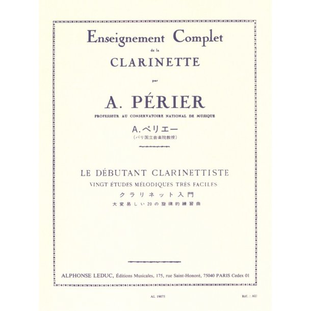 Auguste P&eacute;rier: Le D&eacute;butant Clarinettiste (Clarinet solo)