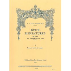 Gretchaninoff 2 Miniatures Op 145 No 1 Souvenir Saxophone & Piano Book