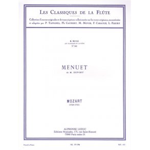 Wolfgang Amadeus Mozart: Menuet de Duport (Classiques No.80) (Flute & Piano)