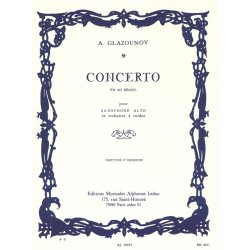 Alexandre Glazounov: Saxophone Concerto Op.109 In E Flat - Full Score