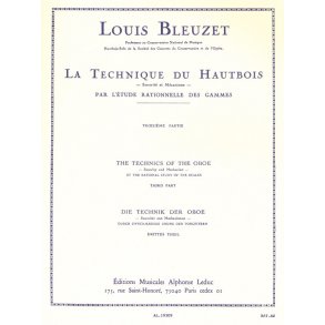 L. Bleuzet: Technique du Hautbois Vol.3: Etude rationelle des Gammes (Oboe solo)