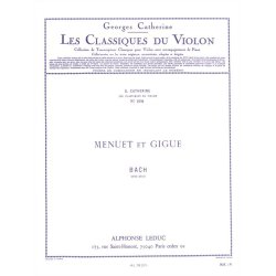 Johann Sebastian Bach: Menuet et Gigue (Classiques No.179) (Violin & Piano)