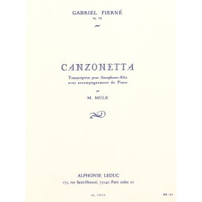 Gabriel Pierné: Canzonetta For Alto Saxophone And Piano Op.19