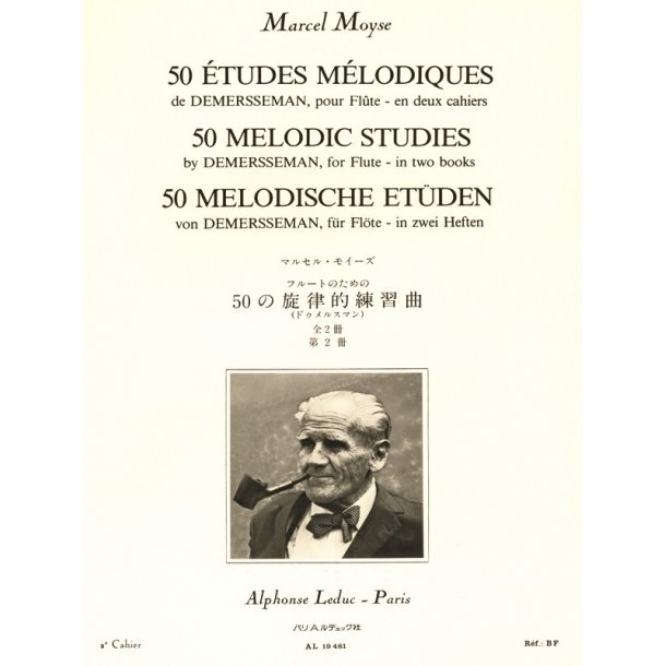 Marcel Moyse: 50 Melodic Studies by Demersseman, for Flute (Volume 2)