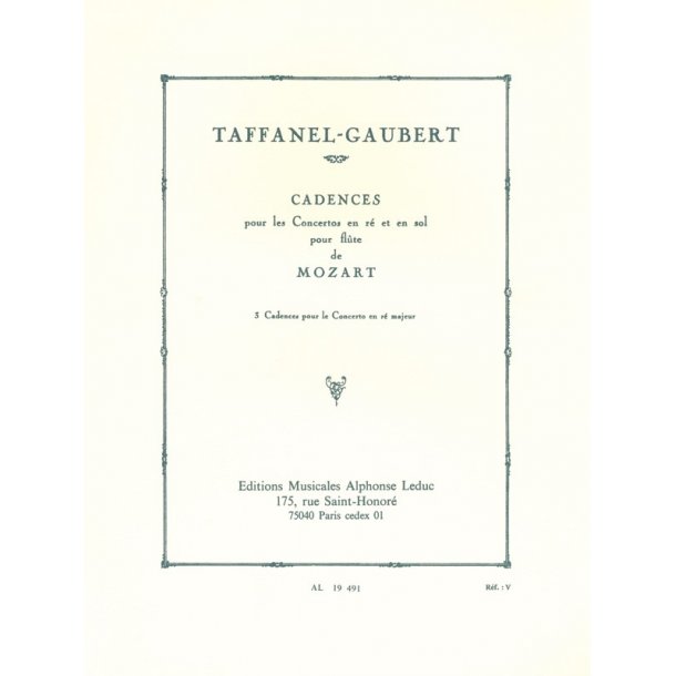 W.A. Mozart: 3 Cadenzas For Concerto KV 314