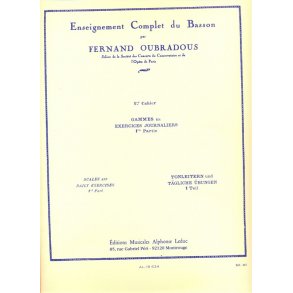 Fernand Oubradous: Enseignement Complet du Basson - Volume 1