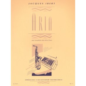 Jacques Ibert: Aria In D Flat - Alto Saxophone And Piano