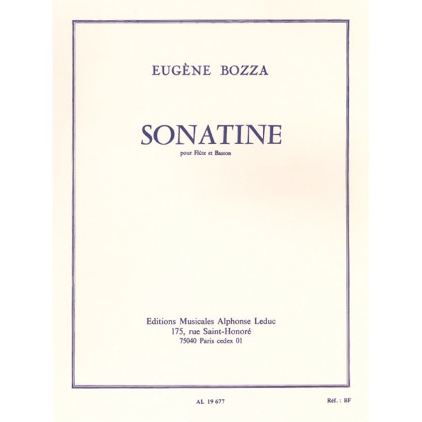 Eug&egrave;ne Bozza: Sonatine (Flute & Bassoon)