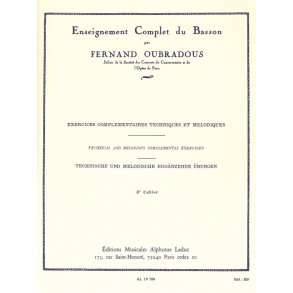 Fernand Oubradous: Enseignement complet Vol.3 (Bassoon solo)