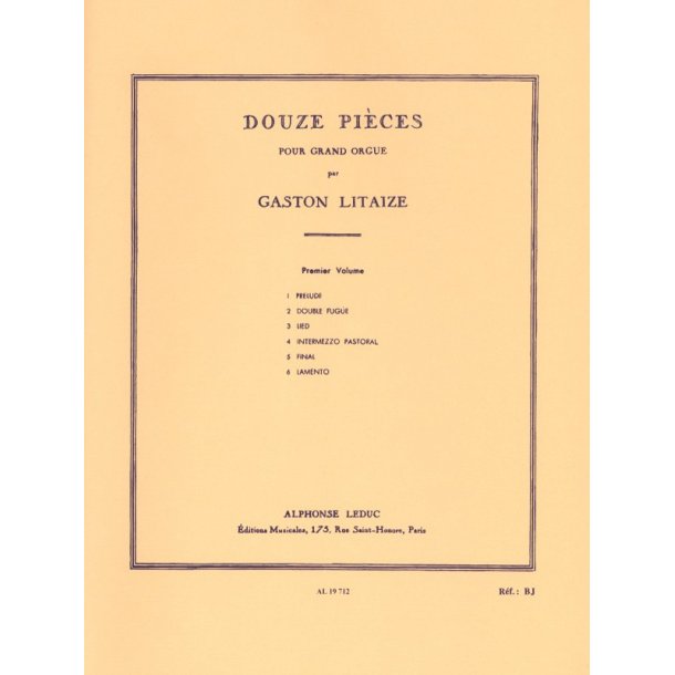 Gaston Litaize: 12 Pi&egrave;ces Vol.1 (Organ)