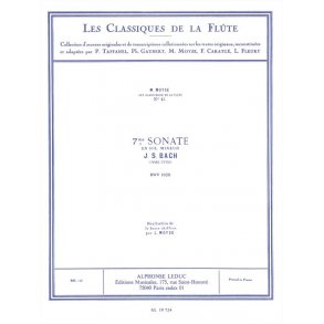 Johann Sebastian Bach: Sonata No.7, BWV1020 in G minor (Classiques No.15) (Flute & Piano)