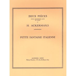 H.de Ackermans: Petite Fantaisie italienne (Saxophone-Alto & Piano)
