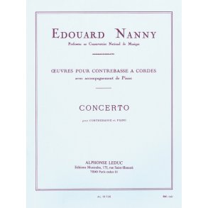 Edouard Nanny: Concerto in E minor (Double Bass & Piano)