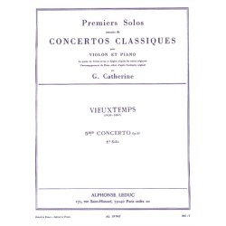 Georges Catherine: First Solos extracted from the Classic Concertos (Vieuxtemp's Concert No. 5), for Violin and Piano