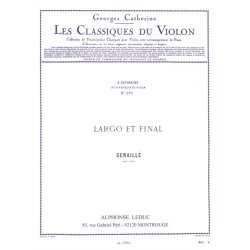 Jean-Baptiste Senaill&eacute;: Largo et Final (Classiques No.372) (Violin & Piano)