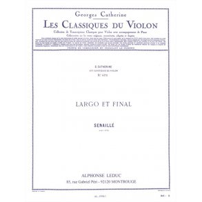 Jean-Baptiste Senaillé: Largo et Final (Classiques No.372) (Violin & Piano)