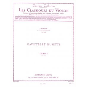 John Loeillet: Gavotte et Musette (Classiques No.373) (Violin & Piano)