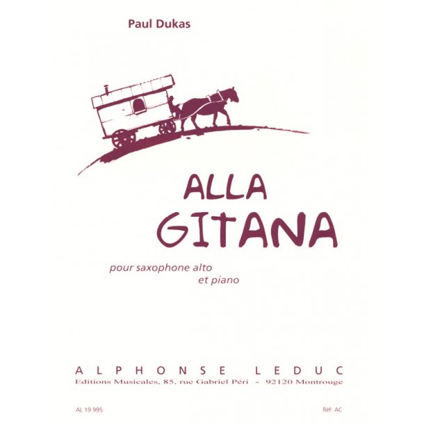 Paul Dukas: Alla Gitana, for Alto Saxophone and Piano