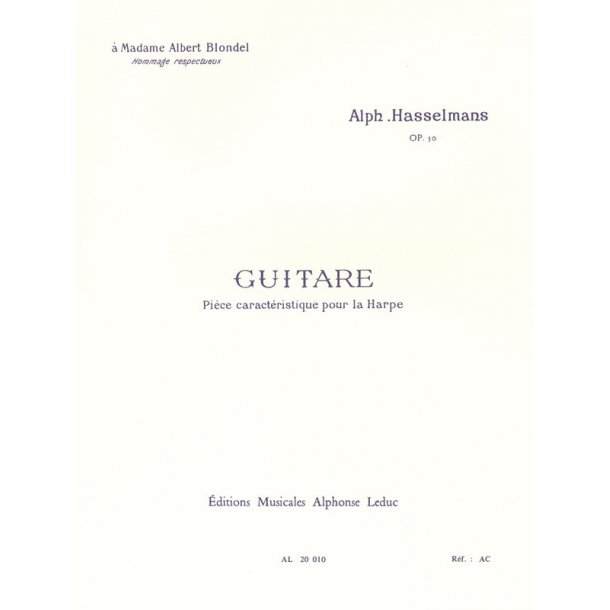 Alphonse Hasselmans: Guitare Op.50 (Harp solo)
