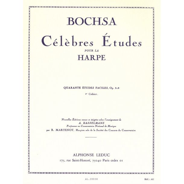 Robert Nicholas Charles Bochsa: 40 Etudes faciles Op.318, Vol.2 (Harp solo)