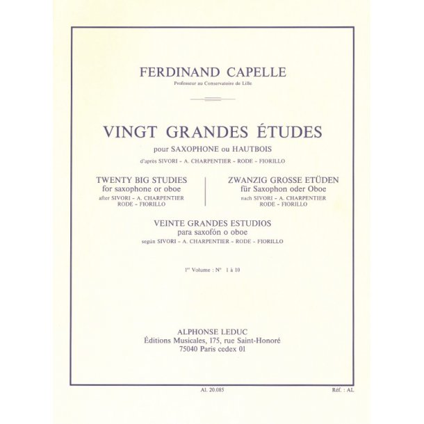 F. Capelle: 20 Grandes Etudes Vol.1 (Oboe solo)