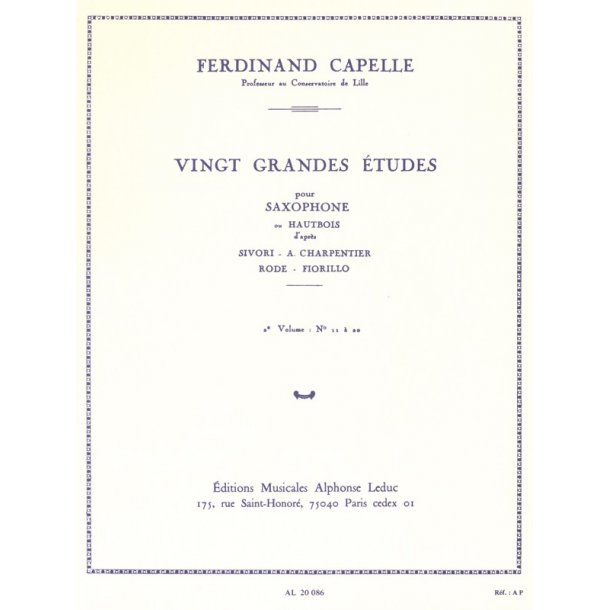F. Capelle: 20 Grandes Etudes Vol.2 (Oboe solo)