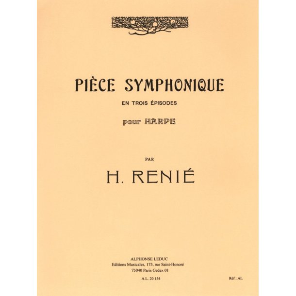 Renie Piece Symphonique En 3 Episodes Harp Book
