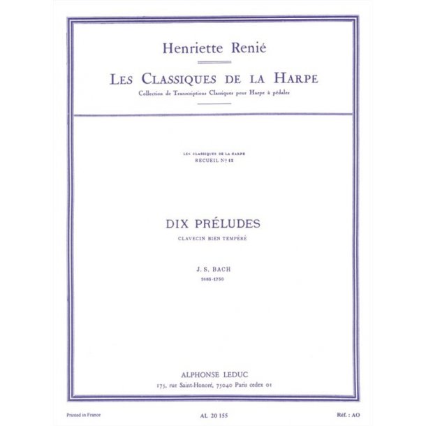 Johann Sebastian Bach: Dix Preludes - Harp
