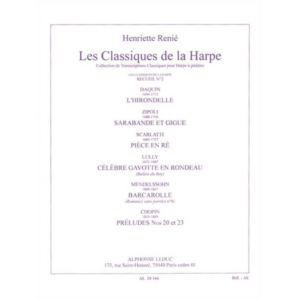 Divers Renie Henriette Classique Harpe No 2 Harp Anthology