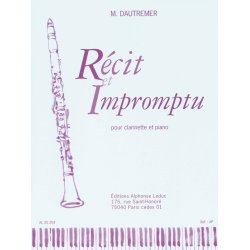 Marcel Dautremer: R&eacute;&ccedil;it et Impromptu, d'apr&egrave;s 'Pages d'Exil' (Clarinet & Piano)