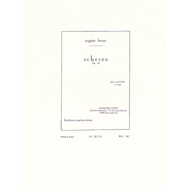 Eug&egrave;ne Bozza: Scherzo Op.48 (Quintet-Wind)