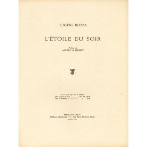 Eugène Bozza: L'Étoile Du Soir For 3 Female Voices And Piano