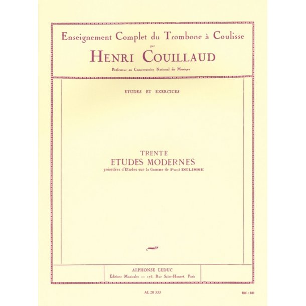 Henri Couillaud: 30 Etudes modernes (Trombone solo)