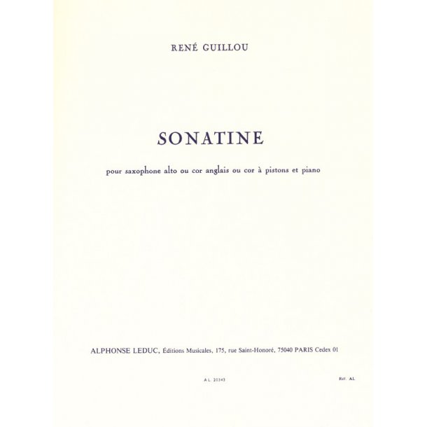 Jean Guillou: Sonatine (Saxophone-Alto & Piano)