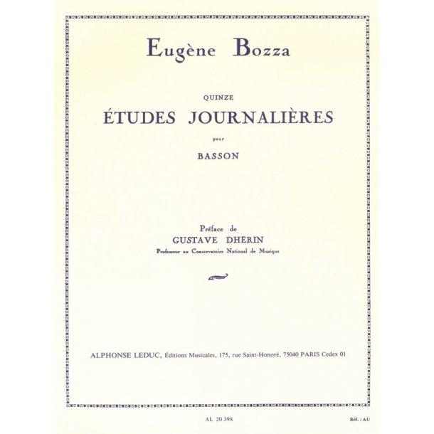 Eug&egrave;ne Bozza: 15 Etudes journali&egrave;res Op.64 (Bassoon solo)