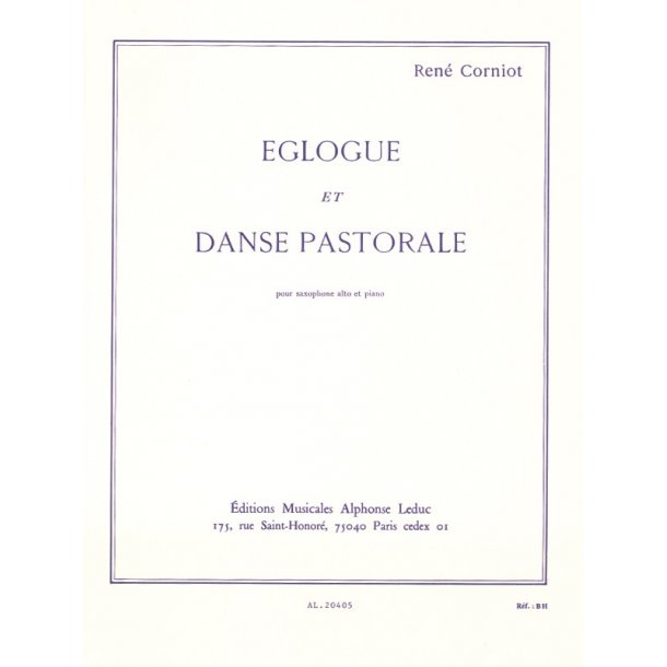Ren&eacute; Corniot: Eglogue et Danse pastorale (Saxophone-Alto & Piano)