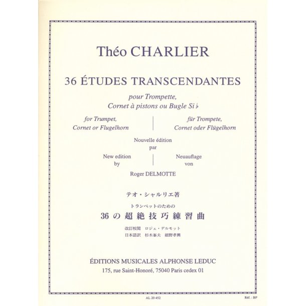 Theo Charlier: 36 Etudes Transcendantes (Trumpet solo)